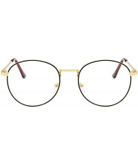 Round round metal Glasses classic Retro Frame for Men Women clear lens Eyewear - Color 7 - CN18MDMQ6NM $10.64