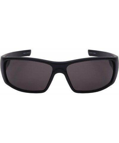 Sport Men's Full Frame Sports Sunglasses with Solid Lens 570080-SD - Matte Black - CC12FTCPC8Z $7.83