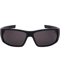 Sport Men's Full Frame Sports Sunglasses with Solid Lens 570080-SD - Matte Black - CC12FTCPC8Z $7.83