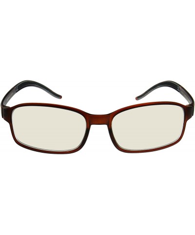 Square Computer Glasses - Square 54mm Lightweight Flexable Frames - Brown - CK12J6TBPSN $17.41