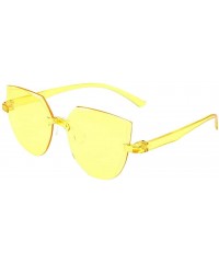 Square Frameless Multilateral Shaped Sunglasses Sunglasses for Women Men Classic Trendy Stylish Sun Glasses - C - CQ1905AAI96...