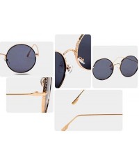 Aviator 2019 new sunglasses- ladies fashion sunglasses round frame PC lens sunglasses - H - C118S8S935H $37.58