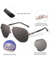 Aviator Personalized Aviator Sunglasses Polarized Protective - Black-for Boyfriend - C718RD83DIS $9.35