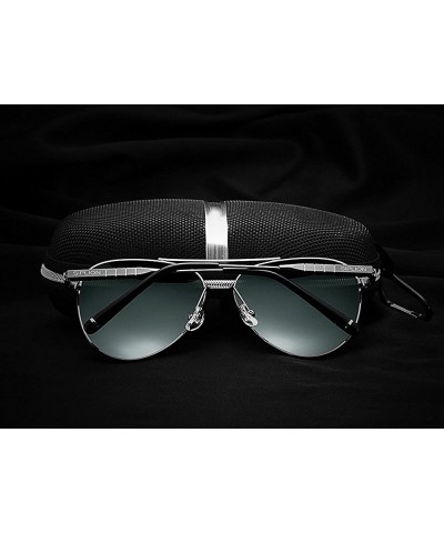 Aviator Men's 2019 Sunglasses For Men Women Polarized Lens Al Mg Metal Frame - 6678-blue - CG1833ZGWH9 $17.46