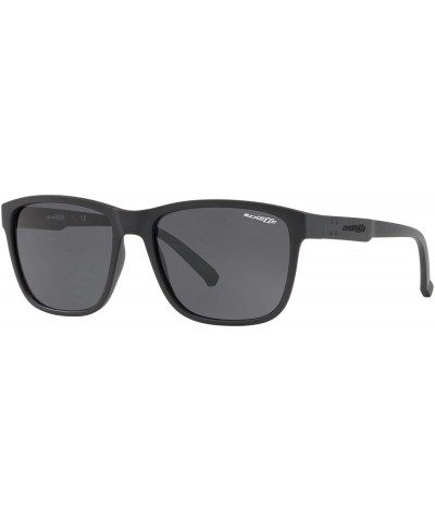Rectangular Men's An4255 Shoredick Rectangular Sunglasses - Matte Black/Grey - C018O54MAOM $63.07