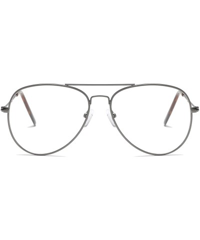 Clear Aviator Glasses Lens Premium Classic Metal Frame Eyeglasses ...