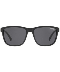 Rectangular Men's An4255 Shoredick Rectangular Sunglasses - Matte Black/Grey - C018O54MAOM $65.63