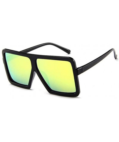 Square Square Oversized Sunglasses Classic Fashion Style 100% UV Protection for Women Men - C01943R0CAI $17.81