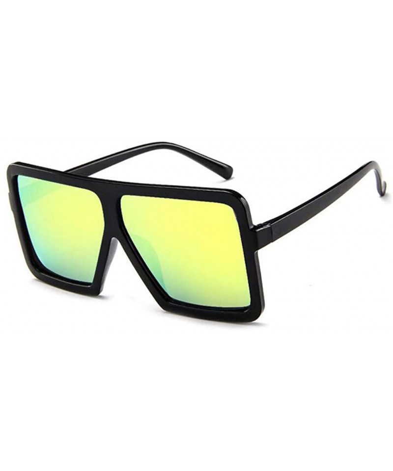 Square Square Oversized Sunglasses Classic Fashion Style 100% UV Protection for Women Men - C01943R0CAI $9.71