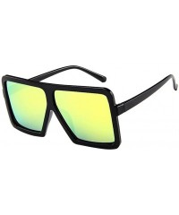 Square Square Oversized Sunglasses Classic Fashion Style 100% UV Protection for Women Men - C01943R0CAI $9.71