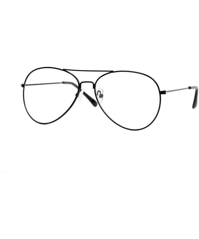 Aviator Black Frame Clear Lens Aviator QL - CJ11907PLPZ $6.94