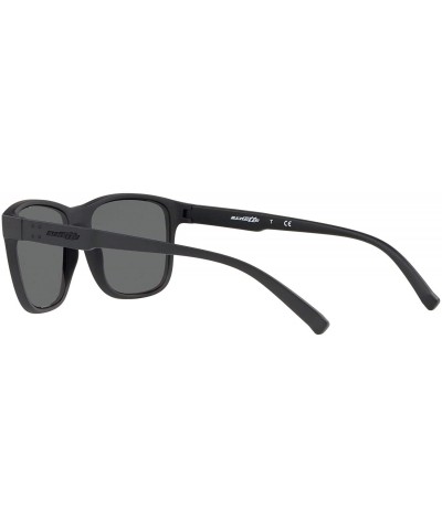 Rectangular Men's An4255 Shoredick Rectangular Sunglasses - Matte Black/Grey - C018O54MAOM $65.63