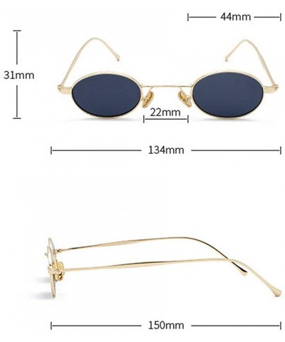 Round 2020 new trend metal personality small box marine film unisex brand designer retro sunglasses - Black - CC192R5N7RQ $23.85