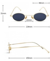 Round 2020 new trend metal personality small box marine film unisex brand designer retro sunglasses - Black - CC192R5N7RQ $23.85