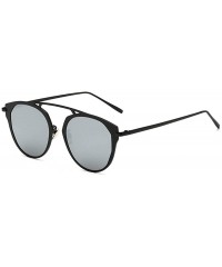 Aviator Women's Metal Fashion Cateye Aviators retro mirror lens Sunglasses - CO188NH4QM4 $8.97