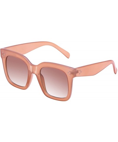 Oversized Classic Women Oversized Square Sunglasses for 100% UV Protection Flat Lens Fashion Shades - CM1994ERCYW $23.29
