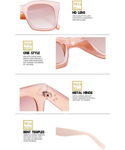 Oversized Classic Women Oversized Square Sunglasses for 100% UV Protection Flat Lens Fashion Shades - CM1994ERCYW $23.29