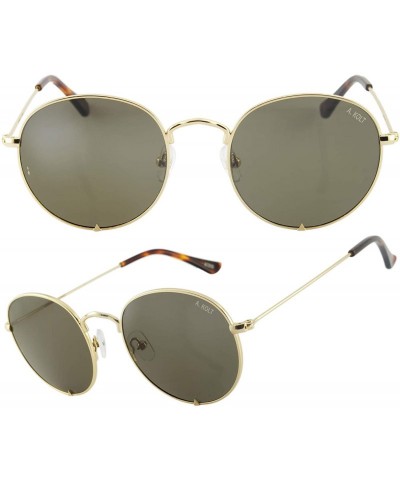 Rimless x HIGHKOLT The Round Sunglasses For Men and Women - Diff Vision UV400 Protection- 50mm AK2050 - C018NGGE3LN $35.10