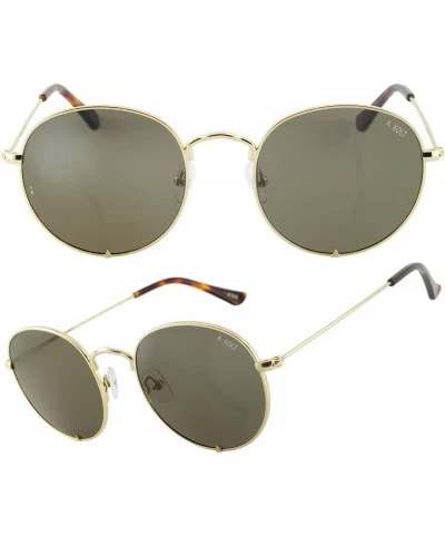 Rimless x HIGHKOLT The Round Sunglasses For Men and Women - Diff Vision UV400 Protection- 50mm AK2050 - C018NGGE3LN $59.04