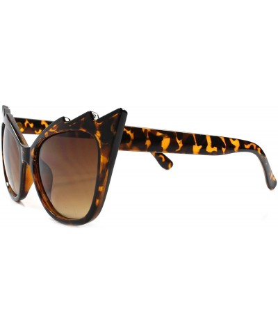 Cat Eye Unique Vintage Inspired Sexy Womens Celebrity Designer Cat Eye Sunglasses - Tortoise - C1189274A4U $11.14