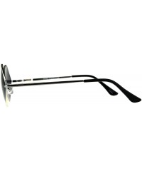 Square Diamond Shape Sunglasses Vintage Indie Fashion Shades Spring Hinge - Silver (Black) - CP18ENON373 $8.12