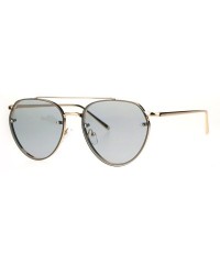 Aviator Womens Sunglasses Triangular Aviators Rims Behind Lens Color Lens UV 400 - Gold (Gray) - CP18644XK8X $12.47