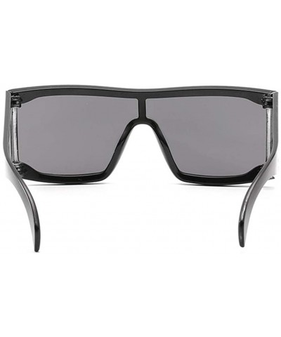 Square Oversize Square Rhinestones Sunglasses for Women and Men Unisex Vintage Flat Top Eyewear - C2 Gradient Gray - CW19843G...