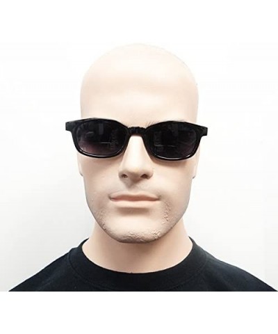 Square Bifocal Sunglasses Mens Motorcycle Riding Classic Square Plastic - Smoke Lens - CO11X3ABOGJ $12.84