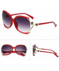 Oversized Polarized Sunglasses Flowers Protection Activities - Red - CO18TQX4EZ0 $34.49