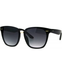 Square Womens Fashion Sunglasses Retro Stylish Square Frame Shades UV 400 - Black - CJ187Q4QMC5 $11.70