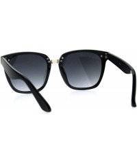 Square Womens Fashion Sunglasses Retro Stylish Square Frame Shades UV 400 - Black - CJ187Q4QMC5 $11.70