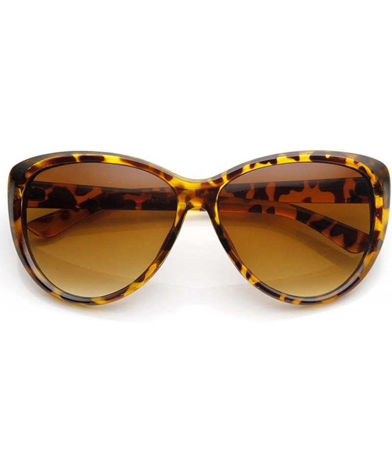 Cat Eye Womens Oversized High Fashion Cat Eye Sunglasses (Tortoise) - C311J1R140F $8.77