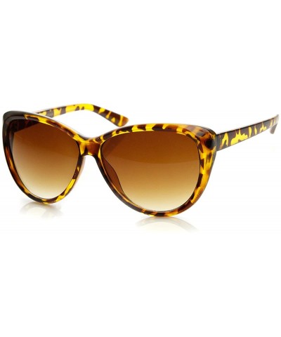 Cat Eye Womens Oversized High Fashion Cat Eye Sunglasses (Tortoise) - C311J1R140F $8.77