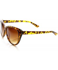 Cat Eye Womens Oversized High Fashion Cat Eye Sunglasses (Tortoise) - C311J1R140F $8.77