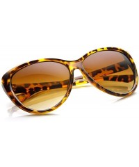 Cat Eye Womens Oversized High Fashion Cat Eye Sunglasses (Tortoise) - C311J1R140F $8.77