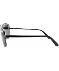 Aviator Bifocal Magnification Lens Sunglasses Mens Half Rim Aviator Tinted Reader - Gunmetal - C91854LYKZE $9.80