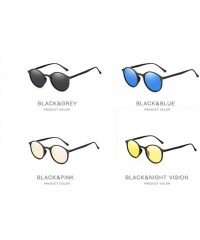 Goggle Night Vision Polarized Sunglasses Men Women Small Round Goggles Sun Glasses Driver Driving UV400 Eyewear - Yellow - CO...