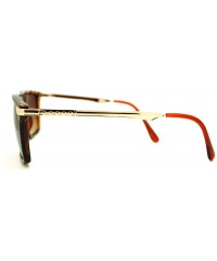 Square Flat Top Thin Square Frame Sunglasses Unisex Casual Fashion - Tortoise - CF1864QL8HX $10.04