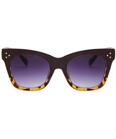 Aviator Fashion Square Sunglasses Women Accessories Rivets Sun Glasses Gradient Cateye Eyewear UV400 O163 - CP198ZQWM87 $62.25