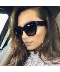 Aviator Fashion Square Sunglasses Women Accessories Rivets Sun Glasses Gradient Cateye Eyewear UV400 O163 - CP198ZQWM87 $31.94