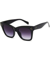 Aviator Fashion Square Sunglasses Women Accessories Rivets Sun Glasses Gradient Cateye Eyewear UV400 O163 - CP198ZQWM87 $31.94