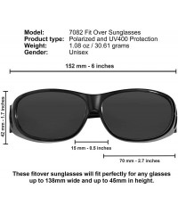 Oversized Fit Over Sunglasses Polarized Lens Wear Over Prescription Eyeglasses 100% UV Protection for Men and Women - CE18EKN...