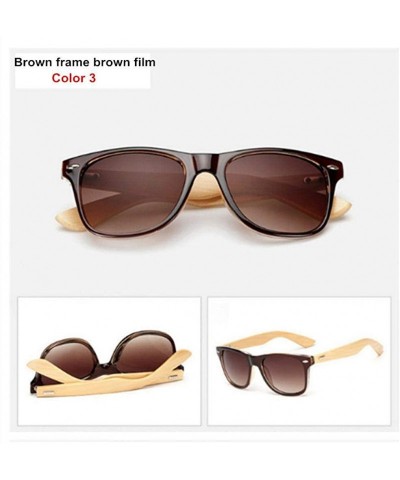 Goggle Bamboo Sunglasses Men Women Travel Goggles Sun Glasses Vintage Wooden Color 16 - Color 3 - C818YZUMU7H $8.68