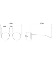 Oval Unisex Eyewear Metal Frame with Case UV400 Protection Couple Sunglasses - Gold Frame/Gradient Grey Lens - CS18WQHHR3Q $2...