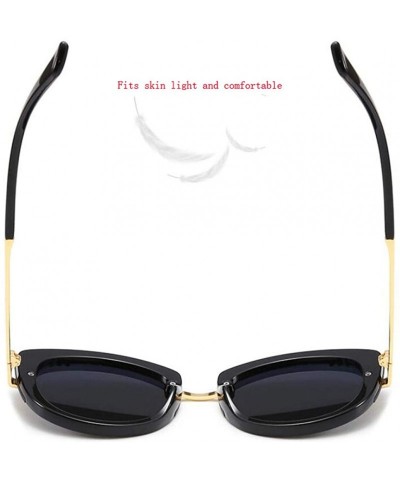 Aviator Fashion classic sunglasses - sunglasses women's anti-UV diamond sunglasses - E - CB18RT9DXO4 $31.45