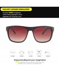 Sport Polarized TR90 unbroken Sunglasses for Men 54mm Classic Eyewear Shade tl6001 - Matte Brown / Grad. Brown - CA189X95EE7 ...