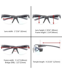 Sport Unisex Sports Bifocal Half Rimless Sunglasses For Running Fishing - Shiny Black - C218CKZCYN8 $20.56