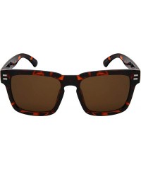 Square Designer Inspried Retro Vintage Square Sunglasses For Men UV Protection Microfiber Pouch Included - CY18UNSXOSU $7.85