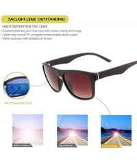Sport Polarized TR90 unbroken Sunglasses for Men 54mm Classic Eyewear Shade tl6001 - Matte Brown / Grad. Brown - CA189X95EE7 ...
