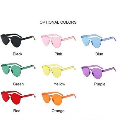 Oversized One Piece Love Heart Lens Sunglasses Women Transparent Plastic Glasses Style Sun FeClear Candy Color Designer - CQ1...